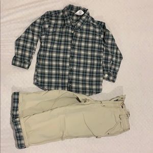 Old Navy Little Boy size 3T plaid winter set  EUC